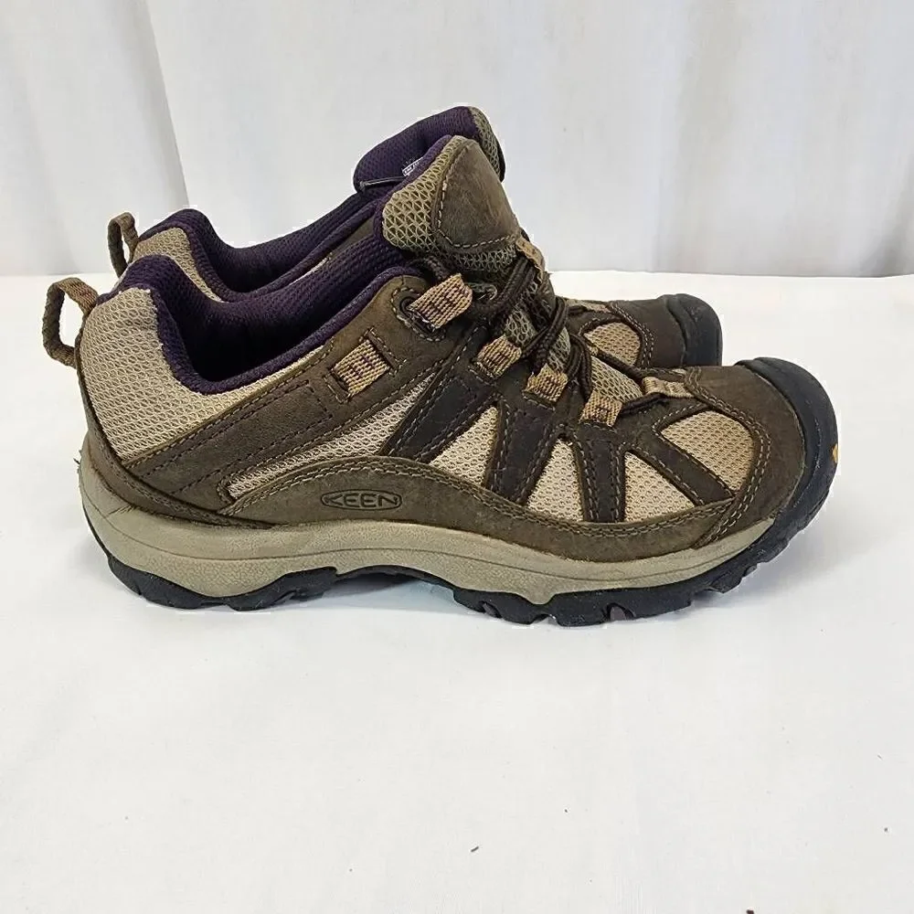 Keen Palisades Hiking Trail Shoes #52016-BOSG Brown & Tan Womens Size 6